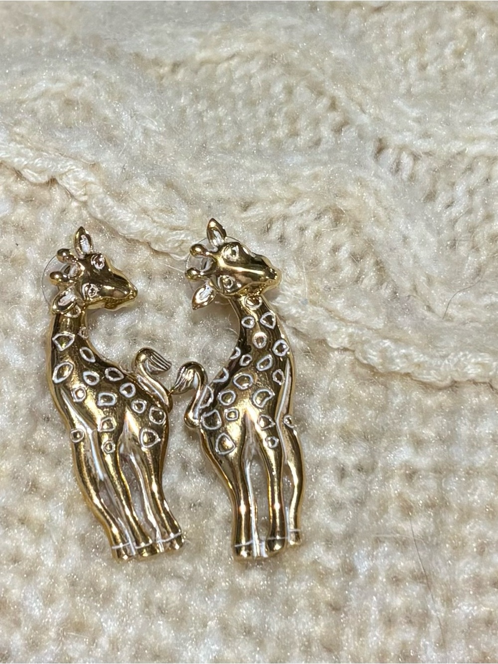 Gold Giraffe Earrings